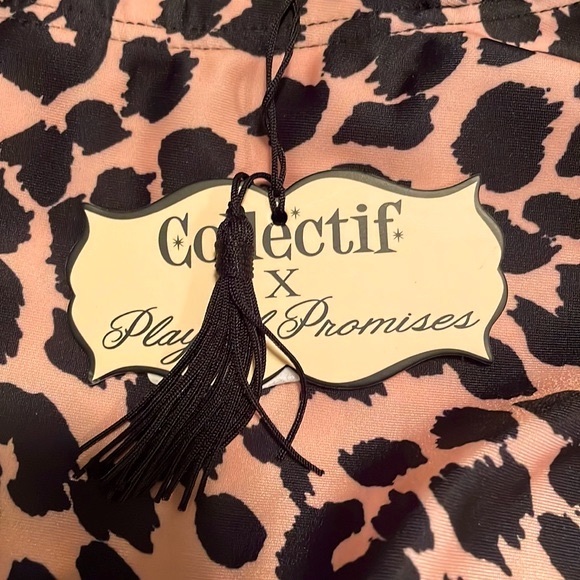 Collectif X Playful Promises Leopard Skirted Vintage Inspired Swimsuit - Picture 8 of 15